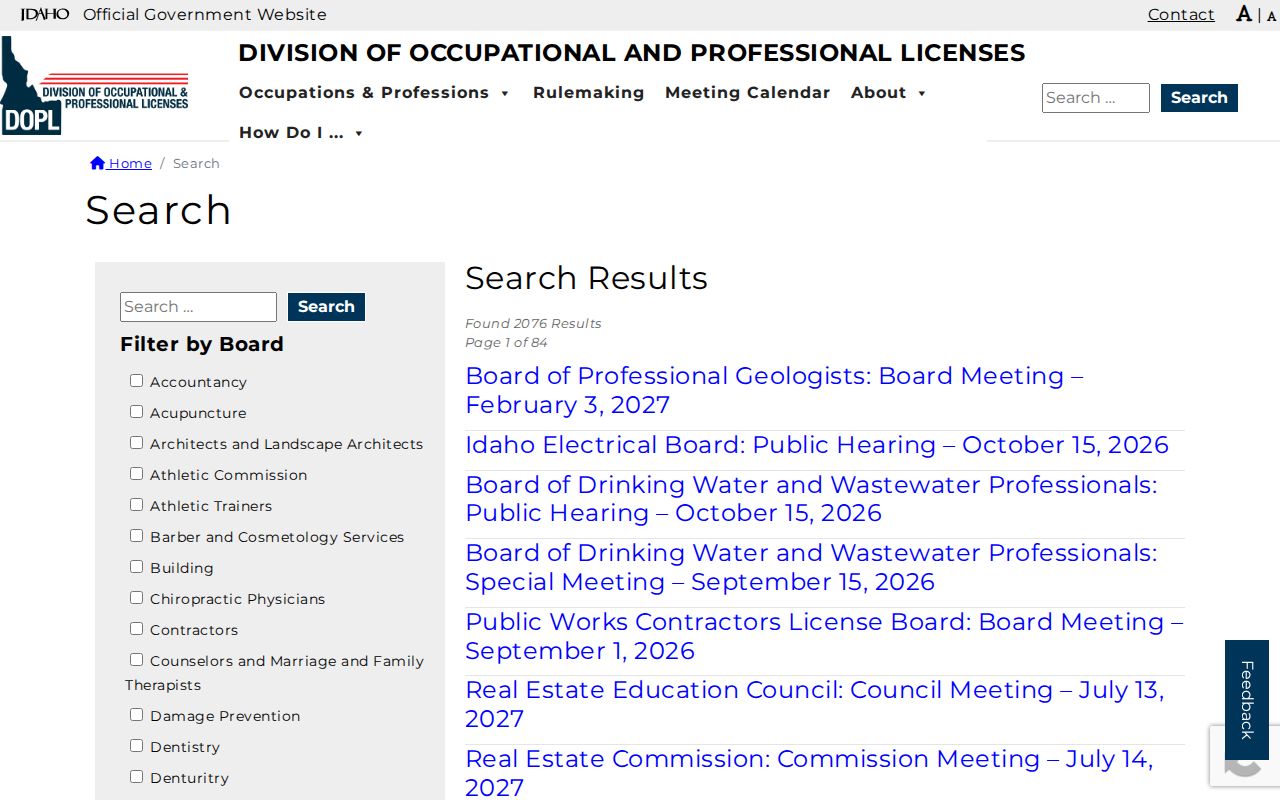 Pocatello residents directory professional license lookup