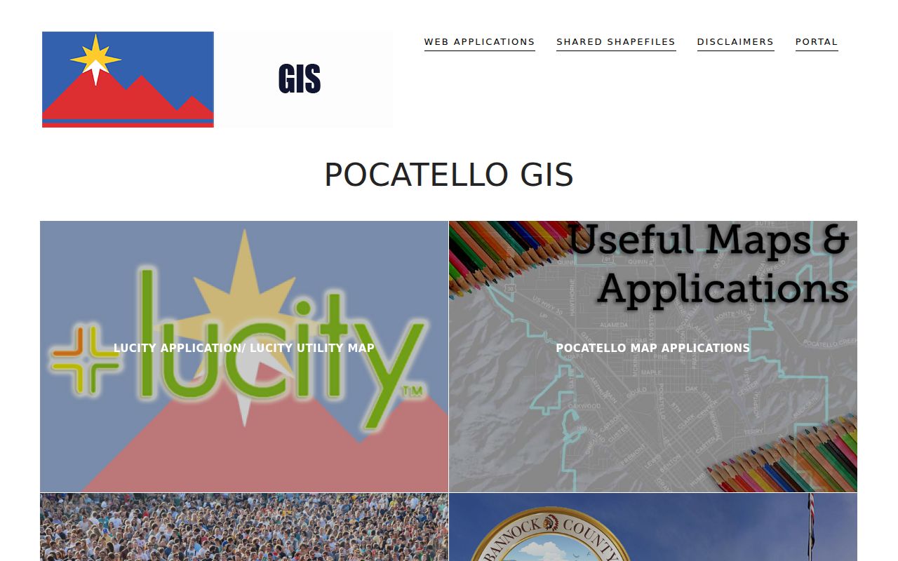 Pocatello street directory city GIS map choices
