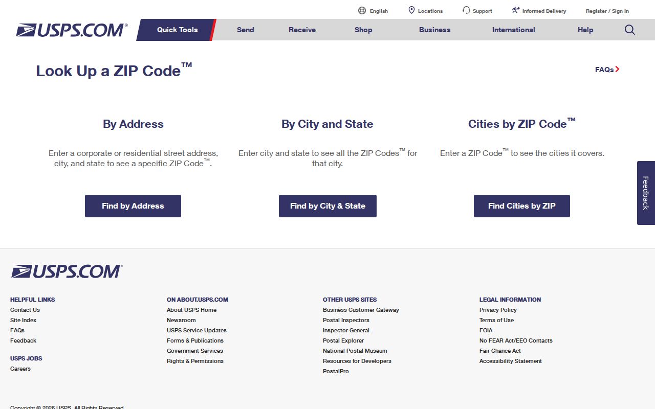 Pocatello ZIP code directory using the official USPS lookup